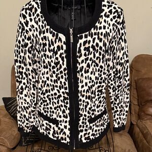 White House Black Market Leopard Print Jacket